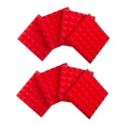 Gator Frameworks 8 Pack Of Red 12" X 12" Acoustic Pyramid Panel