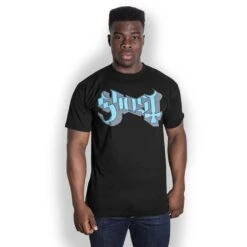 GHOST UNISEX TEE: BLUE/GREY KEYLINE LOGO