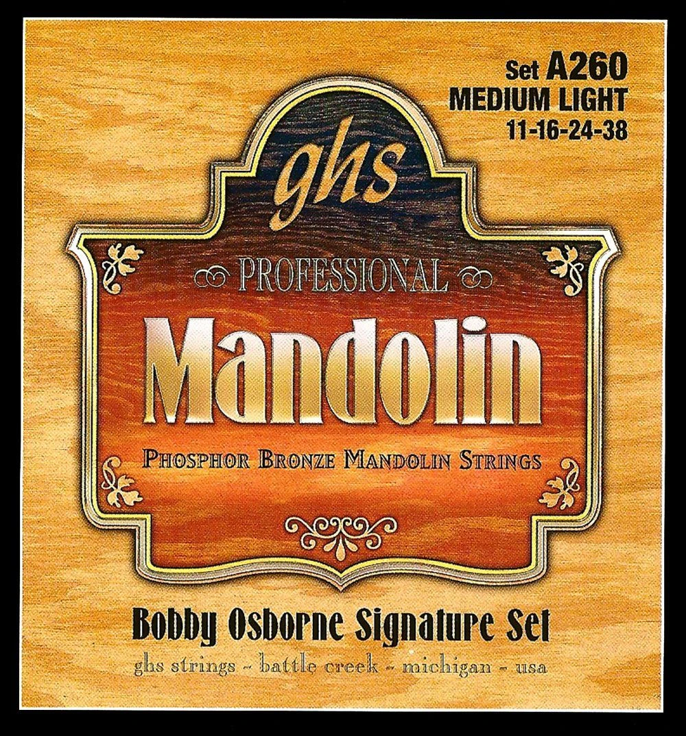 GHS Phosphor Bronze Mandolin Strings, Bobby Osborne Medium Light 11-38 1 GHS Phosphor Bronze Mandolin Strings, Bobby Osborne Medium Light 11-38