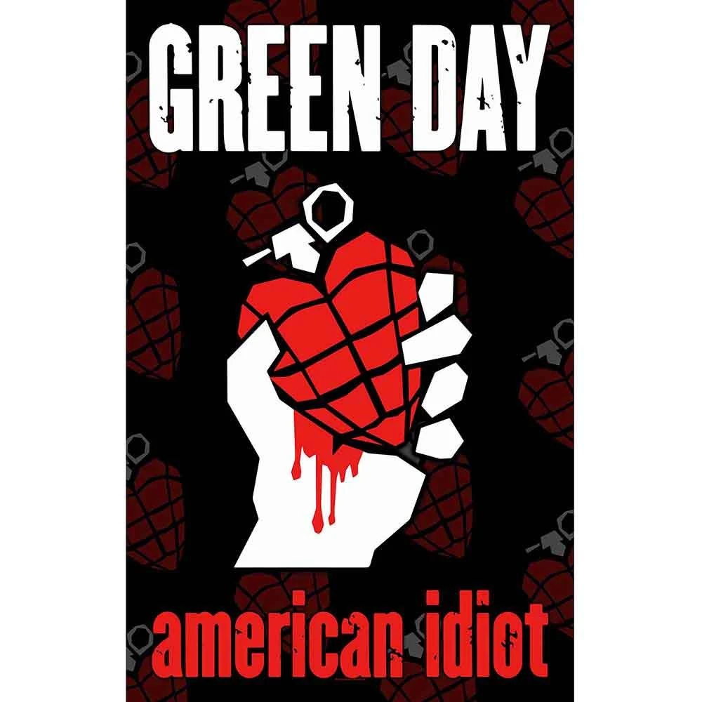 Green Day Textile Poster American Idiot 1 Green Day Textile Poster American Idiot