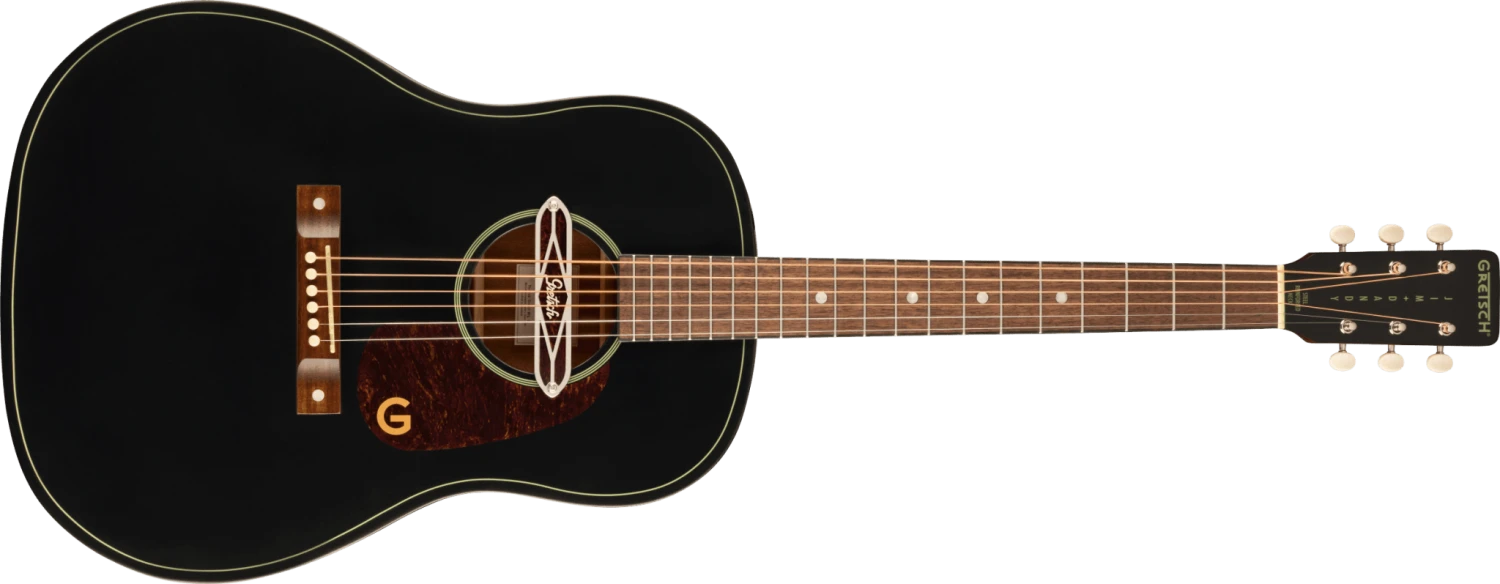 Gretsch Deltoluxe Dreadnought, Walnut Fingerboard, Tortoiseshell Pickguard, Black Top 1 Gretsch Deltoluxe Dreadnought, Walnut Fingerboard, Tortoiseshell Pickguard, Black Top