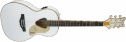 Gretsch G5021WPE Rancher™ Penguin™ Parlor Acoustic/Electric, Fishman® Pickup System, White -Faders Music Store gretsch g5021wpe rancher penguin parlor acousticelectric fishman pickup system white fmic 400195