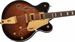 Gretsch G5422G-12 Electromatic® Classic Hollow Body Double-Cut 12-String With Gold Hardware, Laurel Fingerboard, Single Barrel Burst -Faders Music Store gretsch g5422g 12 electromatic classic hollow body double cut 12 string with gold hardware laurel fingerboard single barrel burst fmic 452026