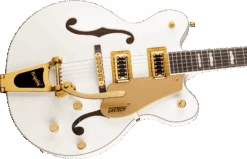 Gretsch G5422TG Electromatic® Classic Hollow Body Double-Cut With Bigsby® And Gold Hardware, Laurel Fingerboard, Snowcrest White -Faders Music Store gretsch g5422tg electromatic classic hollow body double cut with bigsby and gold hardware laurel fingerboard snowcrest white fmic 562581
