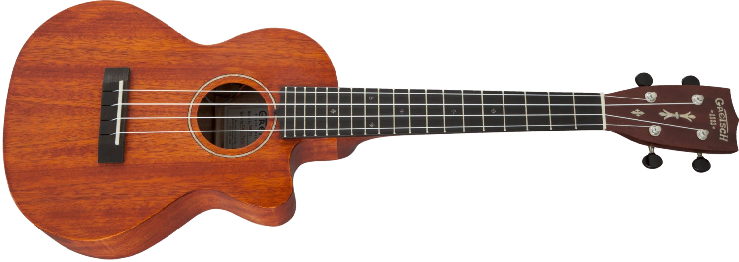 Gretsch G9121 A.C.E. Tenor Ukulele With Gig Bag, Ovangkol Fingerboard, Acoustic-Cutaway-Electric, Fishman® Kula Pickup, Honey Mahogany Stain 4 Gretsch G9121 A.C.E. Tenor Ukulele With Gig Bag, Ovangkol Fingerboard, Acoustic-Cutaway-Electric, Fishman® Kula Pickup, Honey Mahogany Stain - Image 4