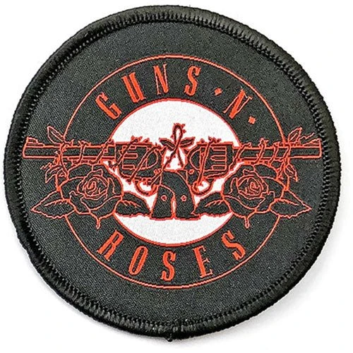 GUNS N' ROSES STANDARD PRINTED PATCH: RED CIRCLE LOGO 1 GUNS N' ROSES STANDARD PRINTED PATCH: RED CIRCLE LOGO