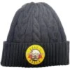 GUNS N' ROSES UNISEX BEANIE HAT: CIRCLE LOGO (CABLE KNIT) 2 GUNS N' ROSES UNISEX BEANIE HAT: CIRCLE LOGO (CABLE KNIT) -Faders Music Store guns n roses unisex beanie hat circle logo cable knit rock off trade 635050