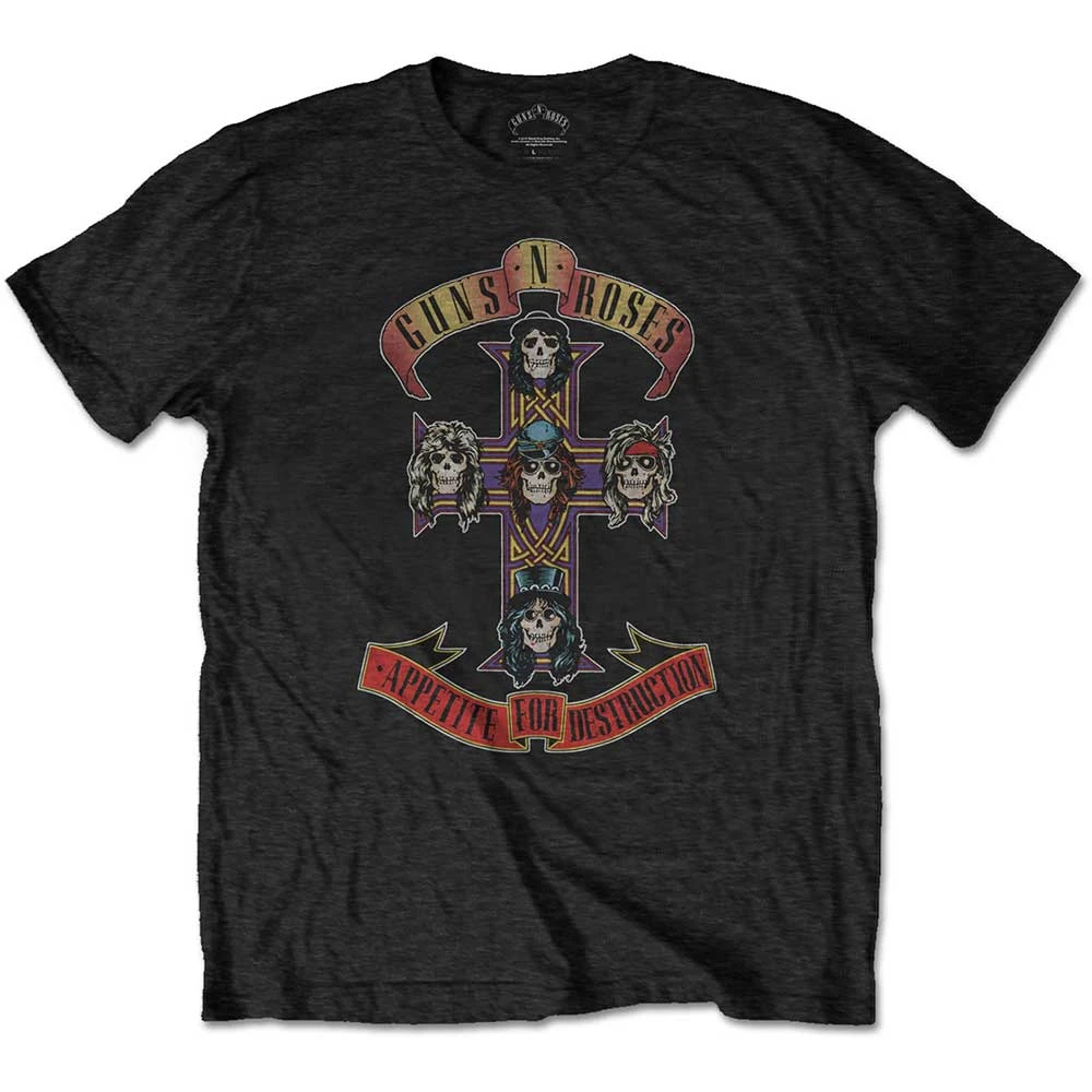 GUNS N' ROSES UNISEX TEE: APPETITE FOR DESTRUCTION 1 GUNS N' ROSES UNISEX TEE: APPETITE FOR DESTRUCTION