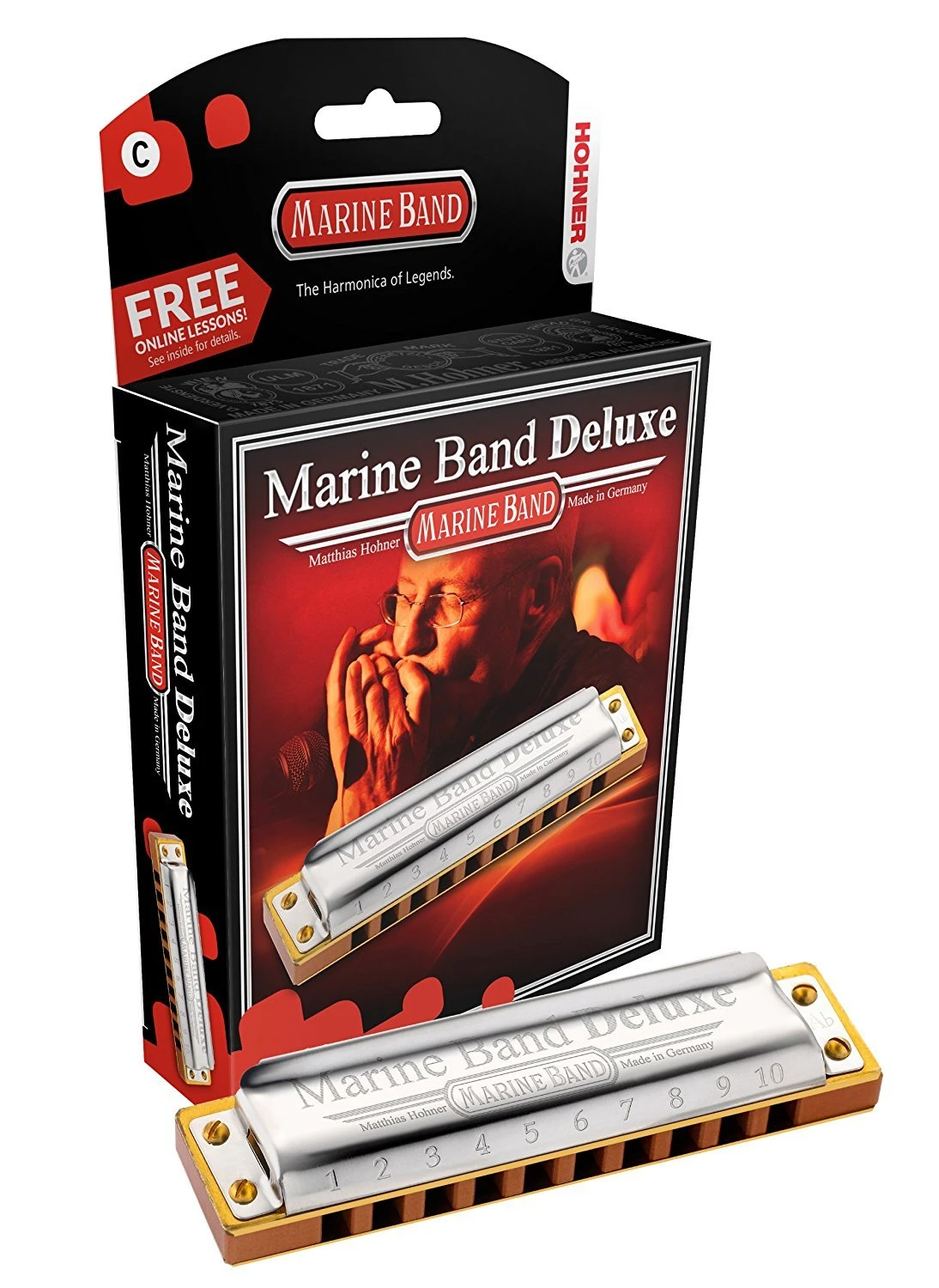 Hohner Marine Band Deluxe Harmonica, Key Of G 1 Hohner Marine Band Deluxe Harmonica, Key Of G
