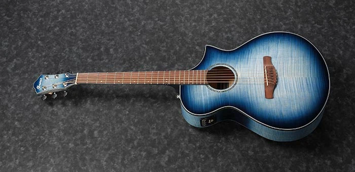 Ibanez AEWC400 Acoustic Guitar Indigo Blueburst 2 Ibanez AEWC400 Acoustic Guitar Indigo Blueburst - Image 2