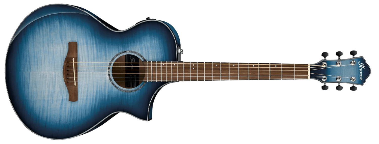 Ibanez AEWC400 Acoustic Guitar Indigo Blueburst 1 Ibanez AEWC400 Acoustic Guitar Indigo Blueburst
