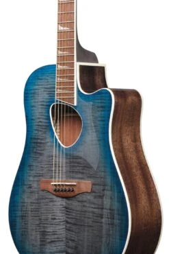 Ibanez Altstar Acoustic Electric Guitar ALT30FM, Blue Doom Burst High Gloss -Faders Music Store ibanez altstar acoustic electric guitar alt30fm blue doom burst high gloss hoshino 260121