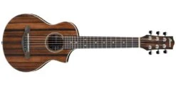Ibanez EWP13 Steel String Piccolo Acoustic Guitar, Dark Brown Open Pore