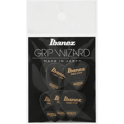 Ibanez Grip Wizard Sand Grip Extra Heavy Guitar Picks, Black (6PCS) 1 Ibanez Grip Wizard Sand Grip Extra Heavy Guitar Picks, Black (6PCS)