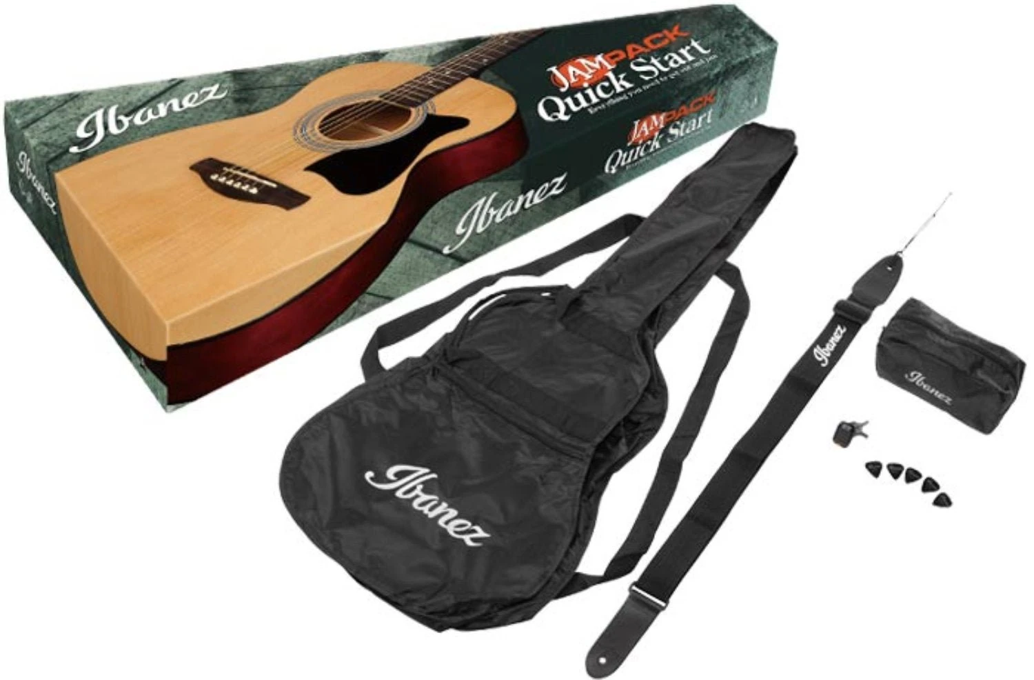 Ibanez IJVC50 Grand Concert Acoustic Guitar Bundle 2 Ibanez IJVC50 Grand Concert Acoustic Guitar Bundle - Image 2