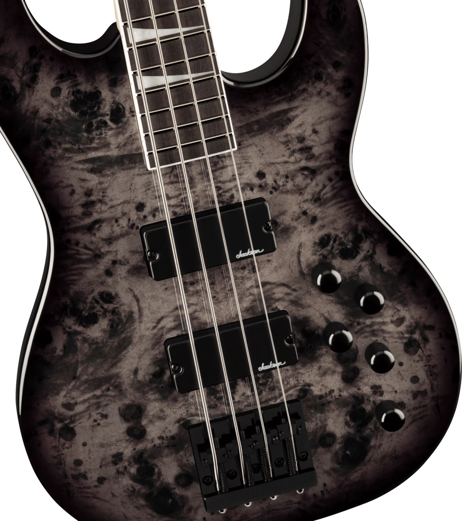 Jackson JS Series Concert™ Bass CB JS3P, Amaranth Fingerboard, Transparent Black 3 Jackson JS Series Concert™ Bass CB JS3P, Amaranth Fingerboard, Transparent Black - Image 3