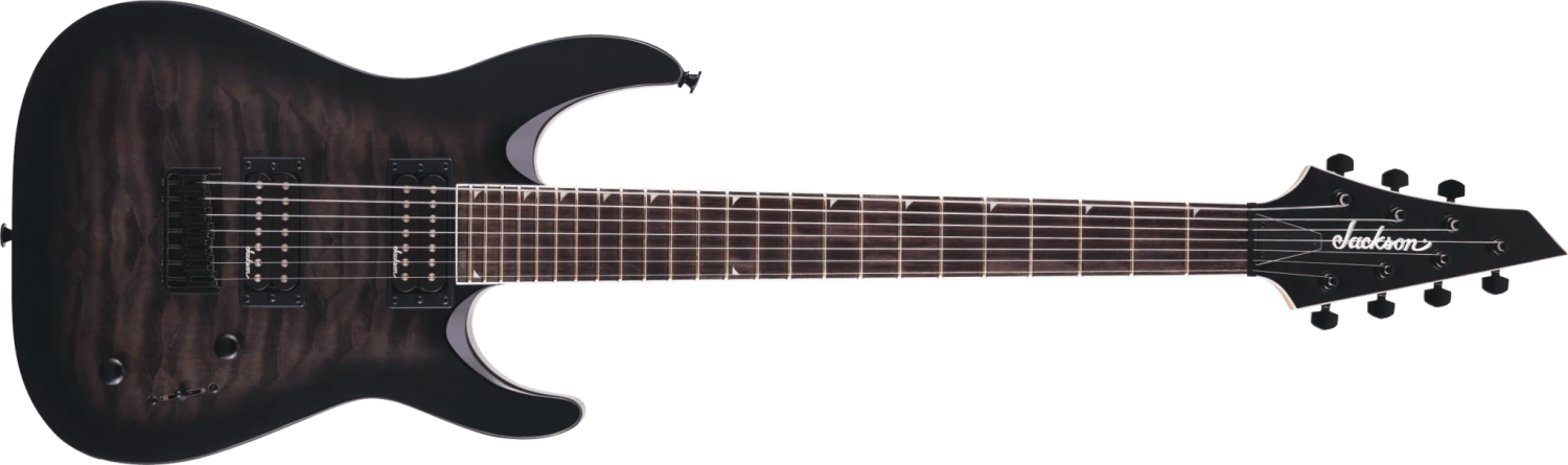 Jackson JS Series Dinky™ Arch Top JS22Q-7 DKA HT, Amaranth Fingerboard, Transparent Black Burst 1 Jackson JS Series Dinky™ Arch Top JS22Q-7 DKA HT, Amaranth Fingerboard, Transparent Black Burst