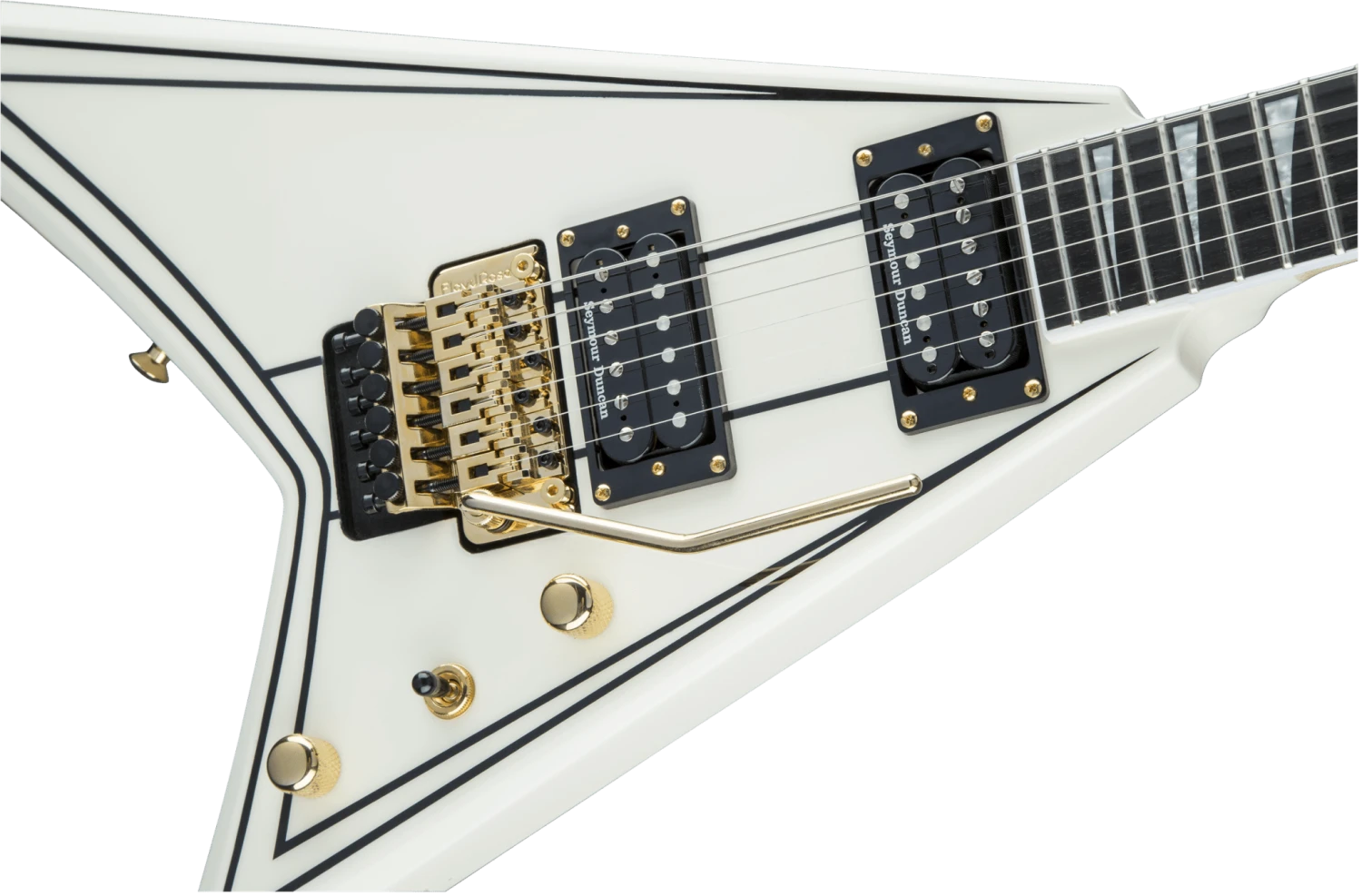 Jackson Pro Series Rhoads RR3, Ebony Fingerboard, Ivory With Black Pinstripes 2 Jackson Pro Series Rhoads RR3, Ebony Fingerboard, Ivory With Black Pinstripes - Image 2
