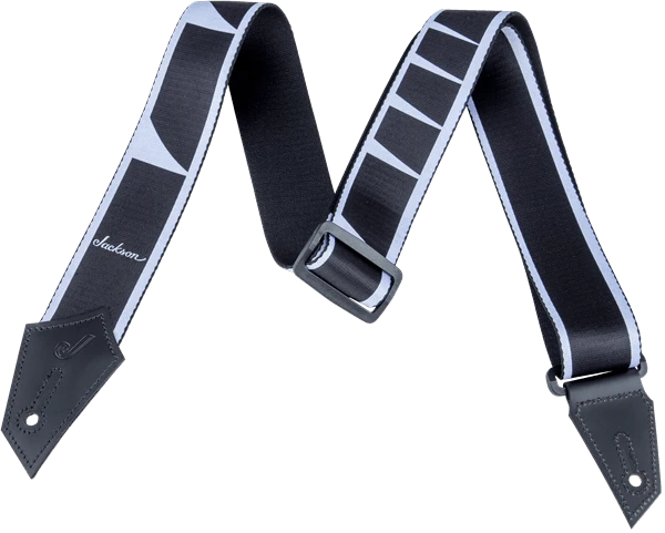 Jackson® Strap With Sharkfin Inlay Pattern, Black/White 1 Jackson® Strap With Sharkfin Inlay Pattern, Black/White