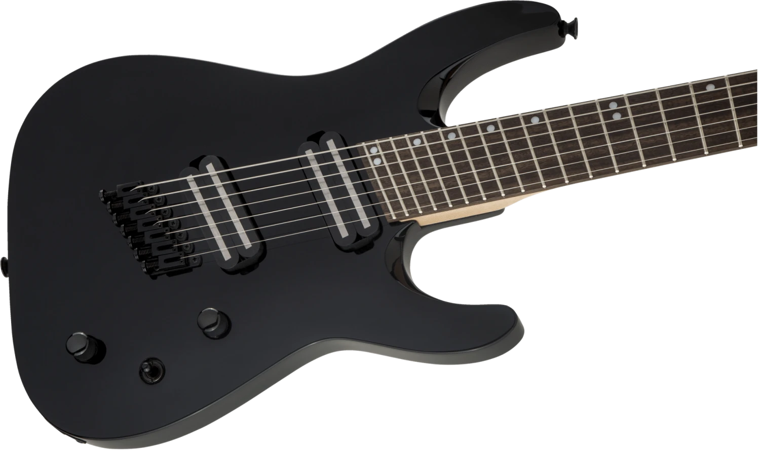 Jackson X Series Dinky® Arch Top DKAF7 MS, Laurel Fingerboard, Multi-Scale, Gloss Black 2 Jackson X Series Dinky® Arch Top DKAF7 MS, Laurel Fingerboard, Multi-Scale, Gloss Black - Image 2