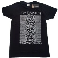 JOY DIVISION UNISEX T-SHIRT: UNKNOWN PLEASURES WHITE ON BLACK