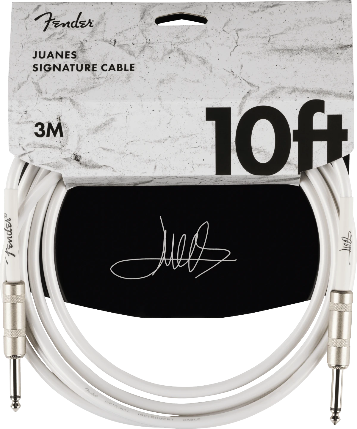 Juanes 10' Instrument Cable, Luna White 1 Juanes 10' Instrument Cable, Luna White