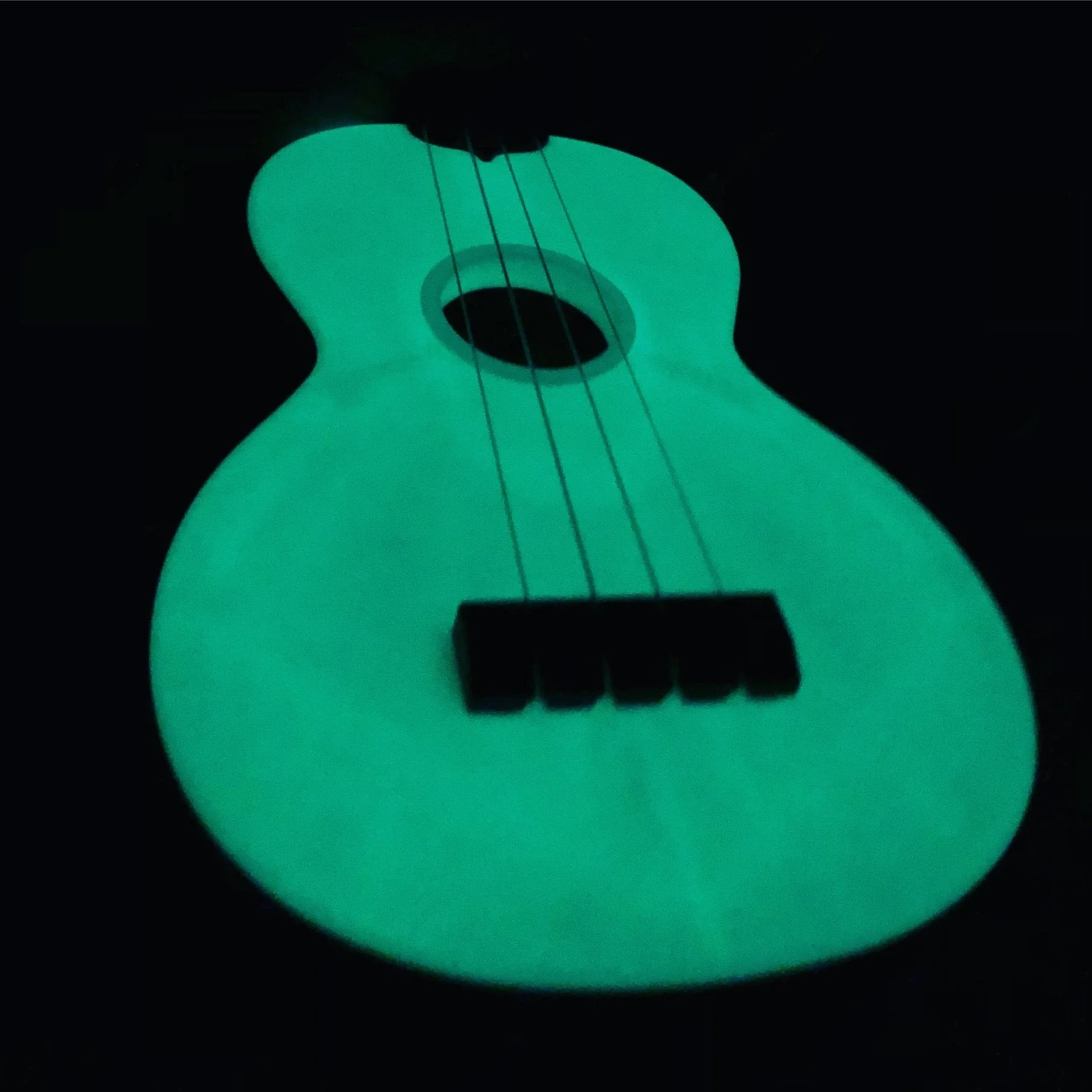 KALA Glow-In-The-Dark Aqua Matte Soprano Ukulele 4 KALA Glow-In-The-Dark Aqua Matte Soprano Ukulele - Image 4