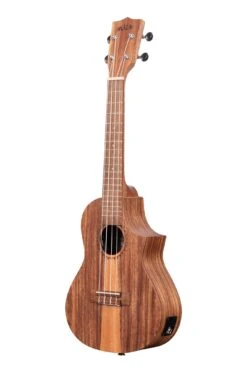 Kala Teak Tri-Top Concert Ukulele W/ Cutaway & EQ 7 Kala Teak Tri-Top Concert Ukulele W/ Cutaway & EQ -Faders Music Store kala teak tri top concert ukulele w cutaway eq coast music 925004