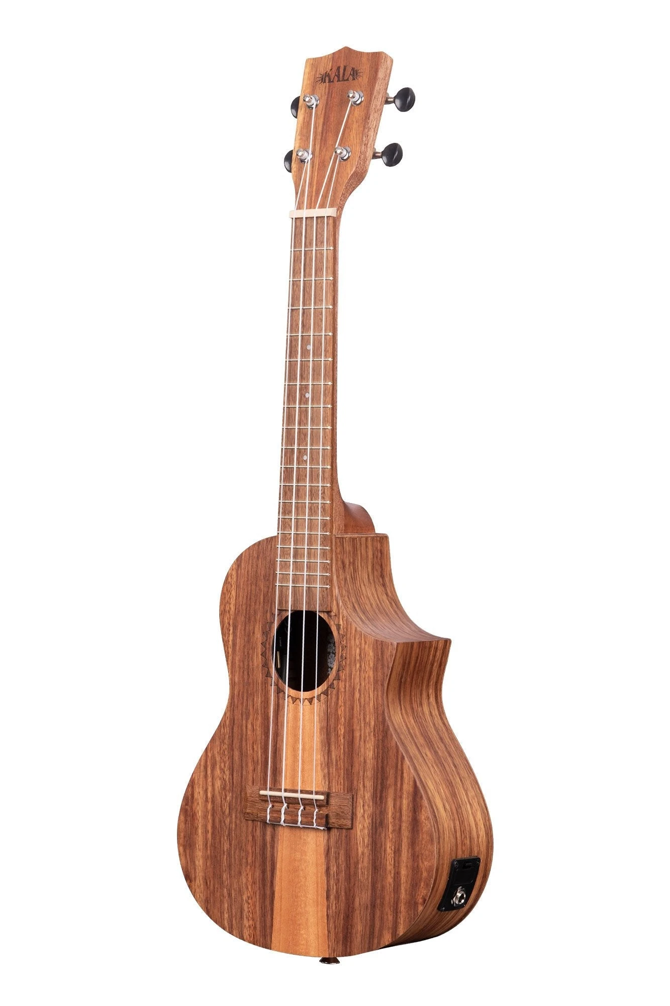 Kala Teak Tri-Top Concert Ukulele W/ Cutaway & EQ 4 Kala Teak Tri-Top Concert Ukulele W/ Cutaway & EQ - Image 4