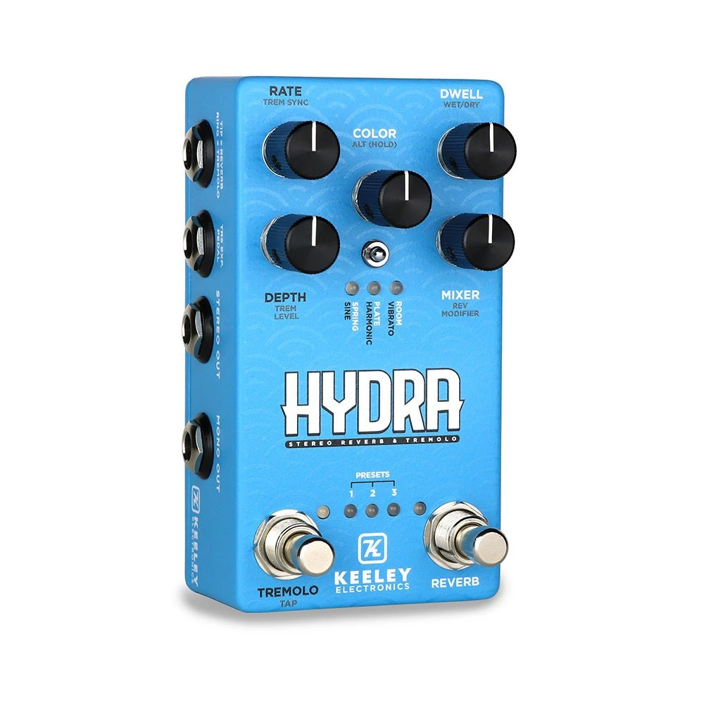 Keeley HYDRA Stereo Reverb & Tremolo Pedal 2 Keeley HYDRA Stereo Reverb & Tremolo Pedal - Image 2
