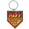 KISS KEYCHAIN: ARMY PENNANT (ENAMEL IN-FILL) -Faders Music Store kiss keychain army pennant enamel in fill rock off trade 638412