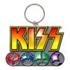 KISS KEYCHAIN: LOGO & ICONS (ENAMEL IN-FILL)
