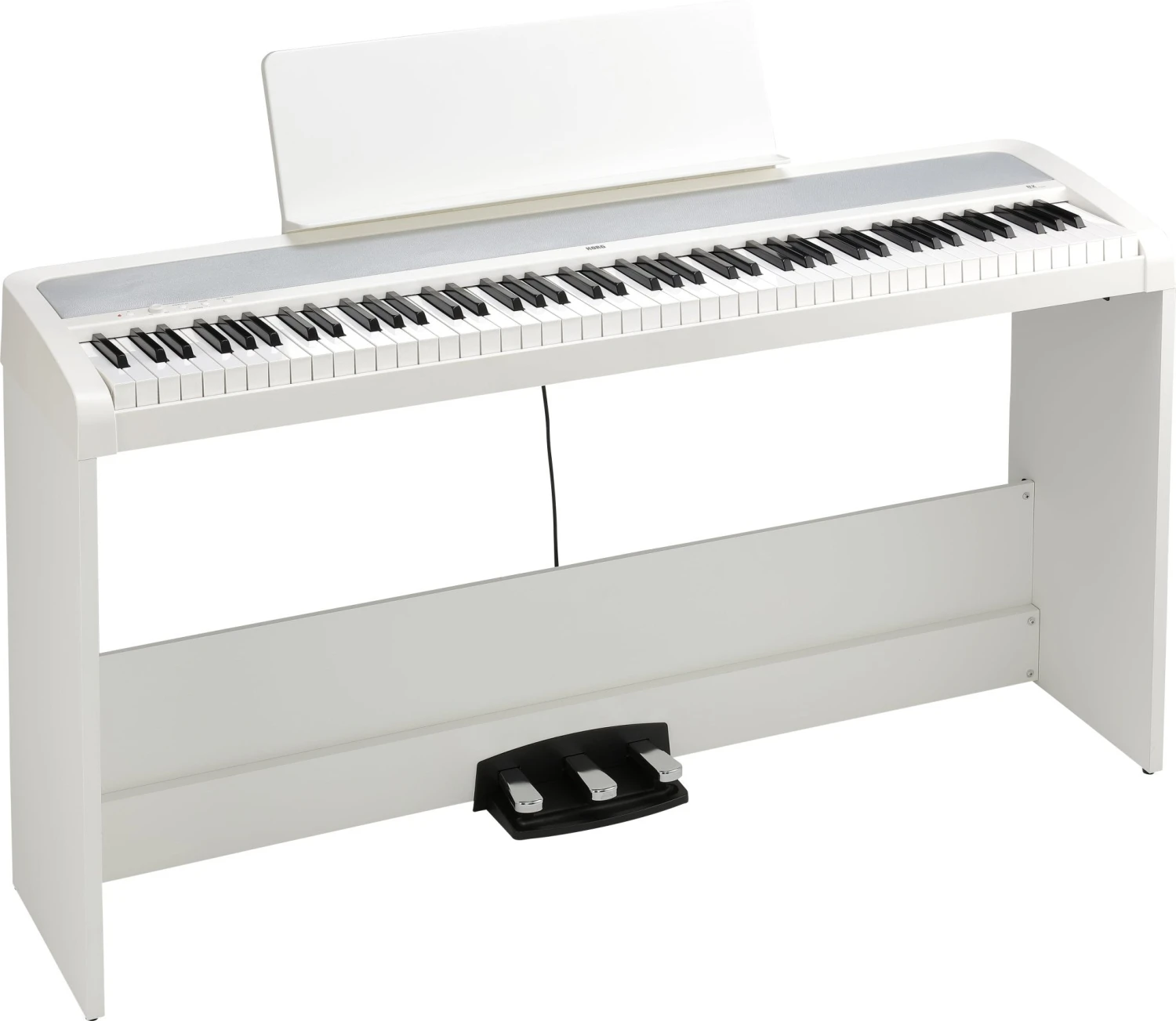 Korg 88 Key Hammer Action Stage Piano With Stand / Pedal Included, White (B2SPWH) 1 Korg 88 Key Hammer Action Stage Piano With Stand / Pedal Included, White (B2SPWH)