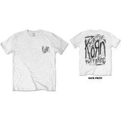 KORN UNISEX T-SHIRT: SCRATCHED TYPE (BACK PRINT)