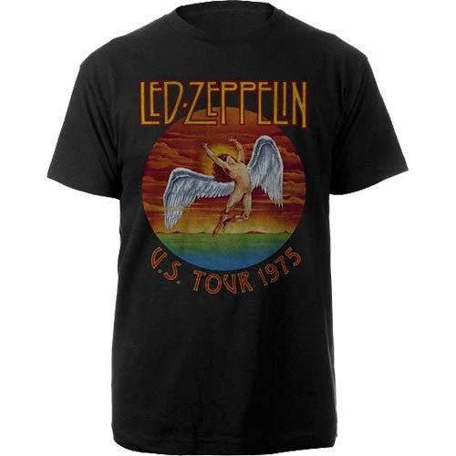LED ZEPPELIN UNISEX TEE: USA TOUR '75. 1 LED ZEPPELIN UNISEX TEE: USA TOUR '75.