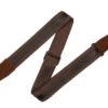 Levy's 2" Brown Cotton Combo Guitar Strap Dark Brown Leather Strip -Faders Music Store levys 2 brown cotton combo guitar strap dark brown leather strip levys leathers 105169