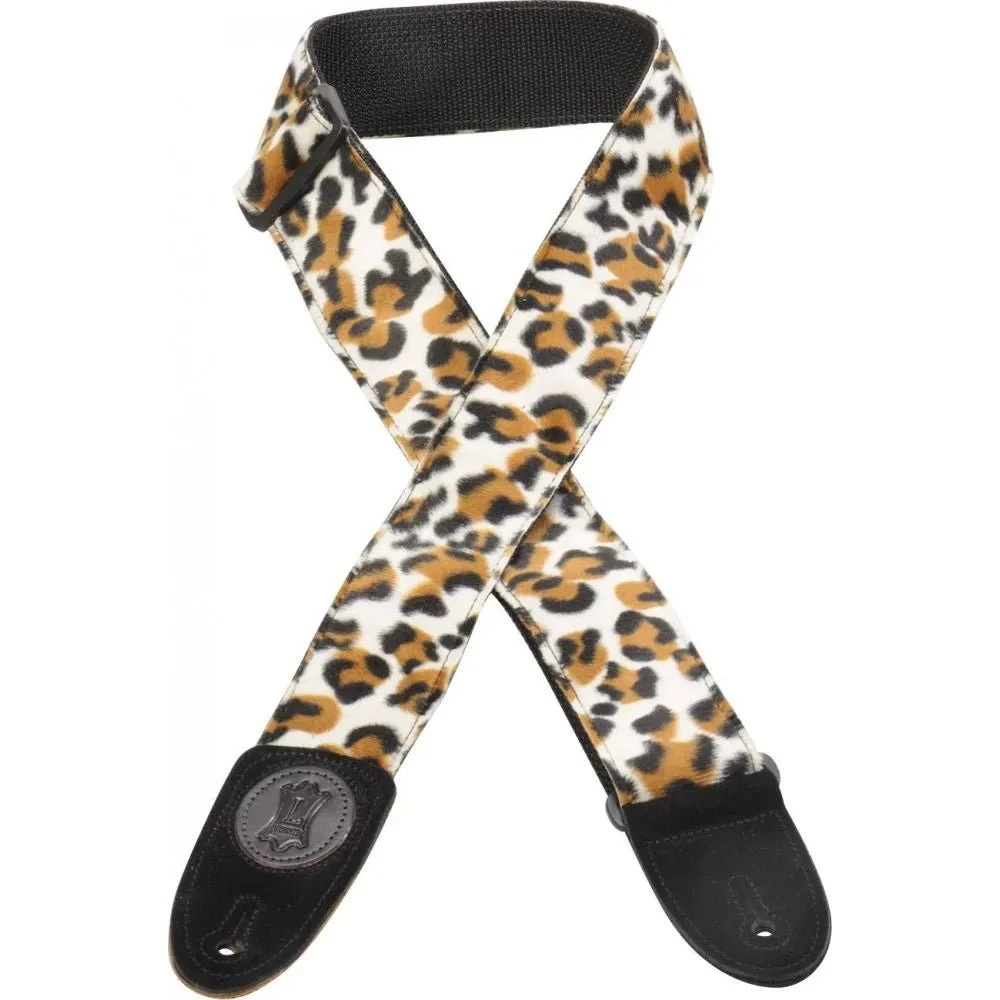 Levy's Faux Fur Guitar Strap, Lynx 1 Levy's Faux Fur Guitar Strap, Lynx