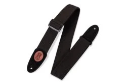 Levy's Signature Series Cotton Guitar Strap W/ Suede, Black