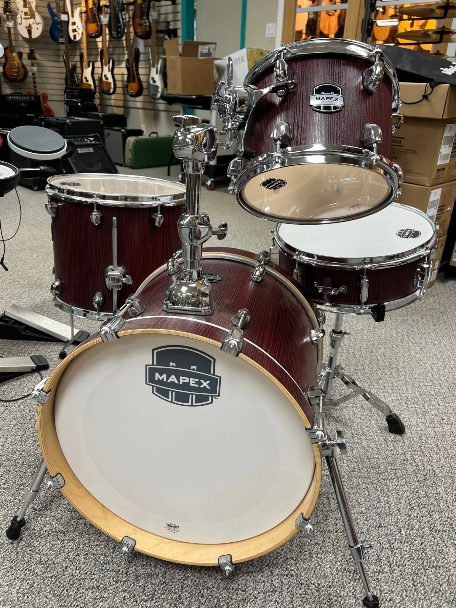 Mapex Mars 4-Piece Bop Shell Pack (18,10,14,SD) - Bloodwood (Floor Model) 1 Mapex Mars 4-Piece Bop Shell Pack (18,10,14,SD) - Bloodwood (Floor Model)