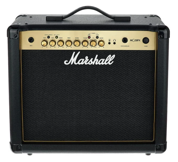 Marshall 30-watt, 4-channel 1x10" Guitar Combo Amplifier With 3-band EQ, Digital Effects/Reverb, Line In 1 Marshall 30-watt, 4-channel 1x10" Guitar Combo Amplifier With 3-band EQ, Digital Effects/Reverb, Line In