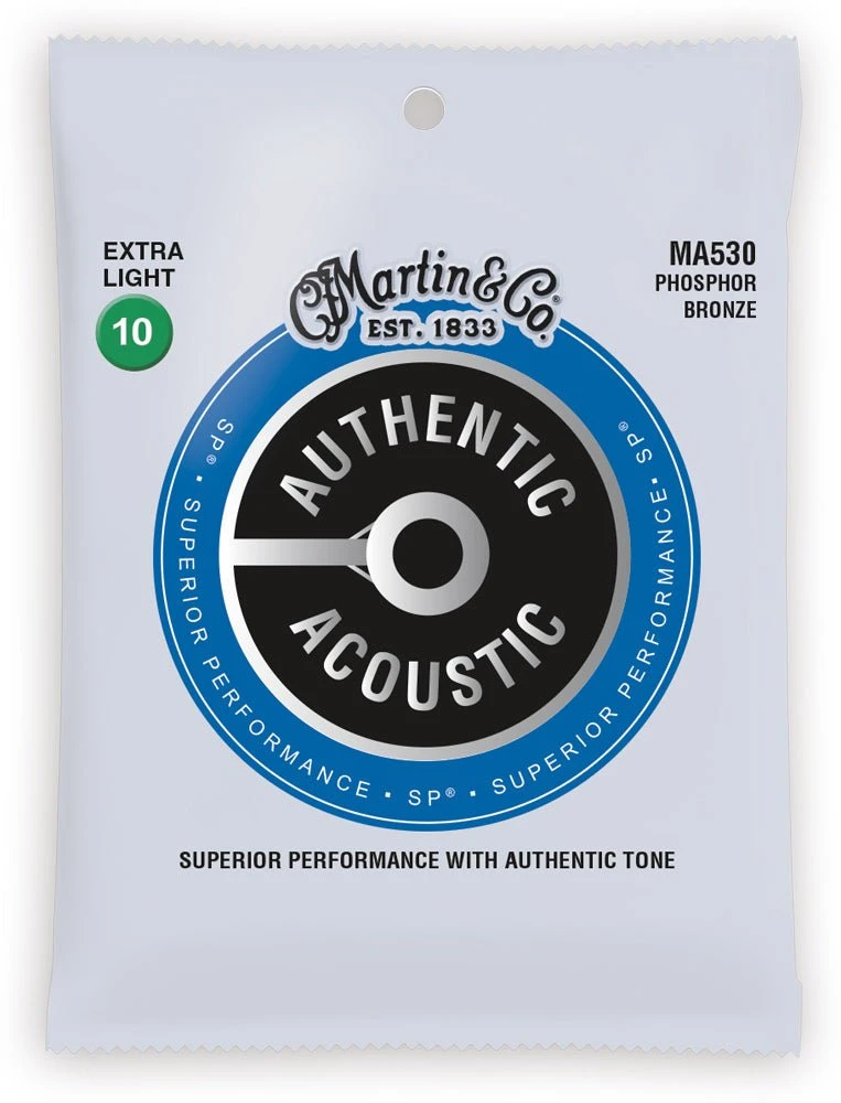 Martin Authentic Acoustic SP Guitar Strings Phosphor Bronze 1 Martin Authentic Acoustic SP Guitar Strings Phosphor Bronze