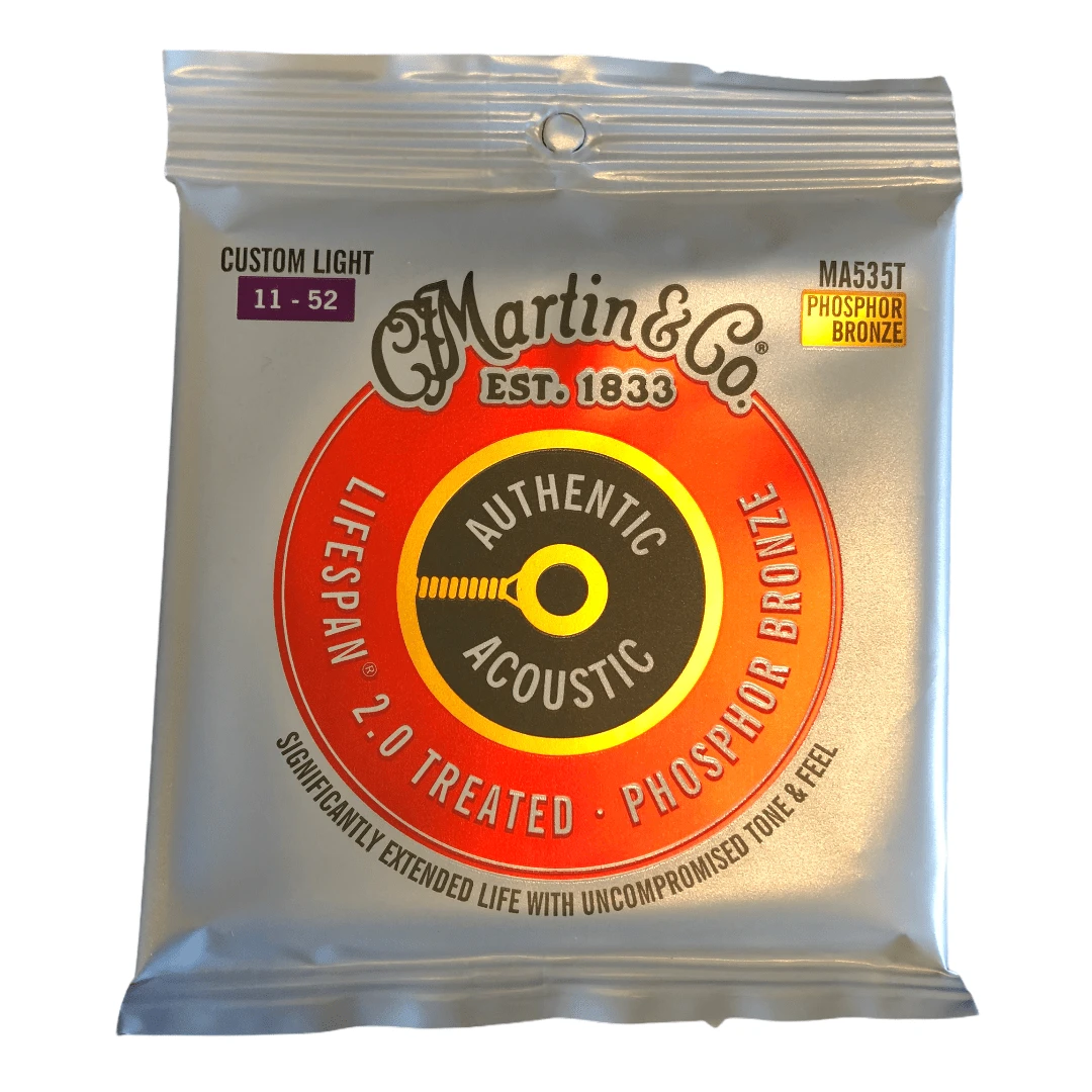 Martin Authentic Treated Acoustic Lifespan 2.0 Guitar Strings - 92/8 Phosphor 2 Martin Authentic Treated Acoustic Lifespan 2.0 Guitar Strings - 92/8 Phosphor - Image 2