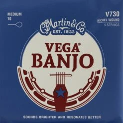 Martin & Co. Vega Nickel Wound 5-String Banjo Strings -Faders Music Store martin co vega nickel wound 5 string banjo strings martin guitar co 731913