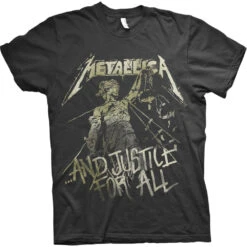 METALLICA UNISEX TEE: JUSTICE VINTAGE