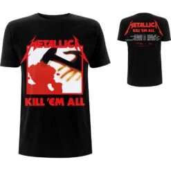 METALLICA UNISEX TEE: KILL 'EM ALL TRACKS (BACK PRINT)