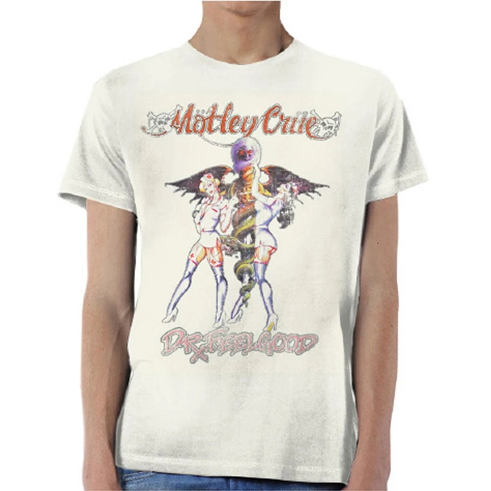 MOTLEY CRUE UNISEX TEE: DR FEELGOOD VINTAGE 1 MOTLEY CRUE UNISEX TEE: DR FEELGOOD VINTAGE