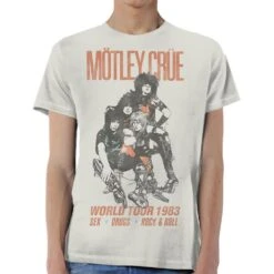 MOTLEY CRUE UNISEX TEE: WORLD TOUR VINTAGE