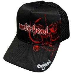MOTORHEAD UNISEX MESH BACK CAP: ENGLAND RED WARPIG