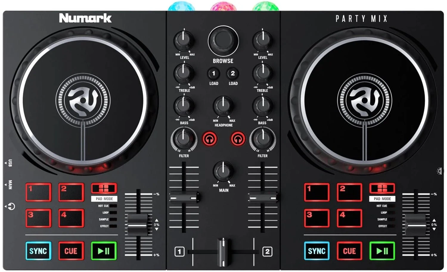 Numark Party Mix II DJ Controller 2 Numark Party Mix II DJ Controller - Image 2