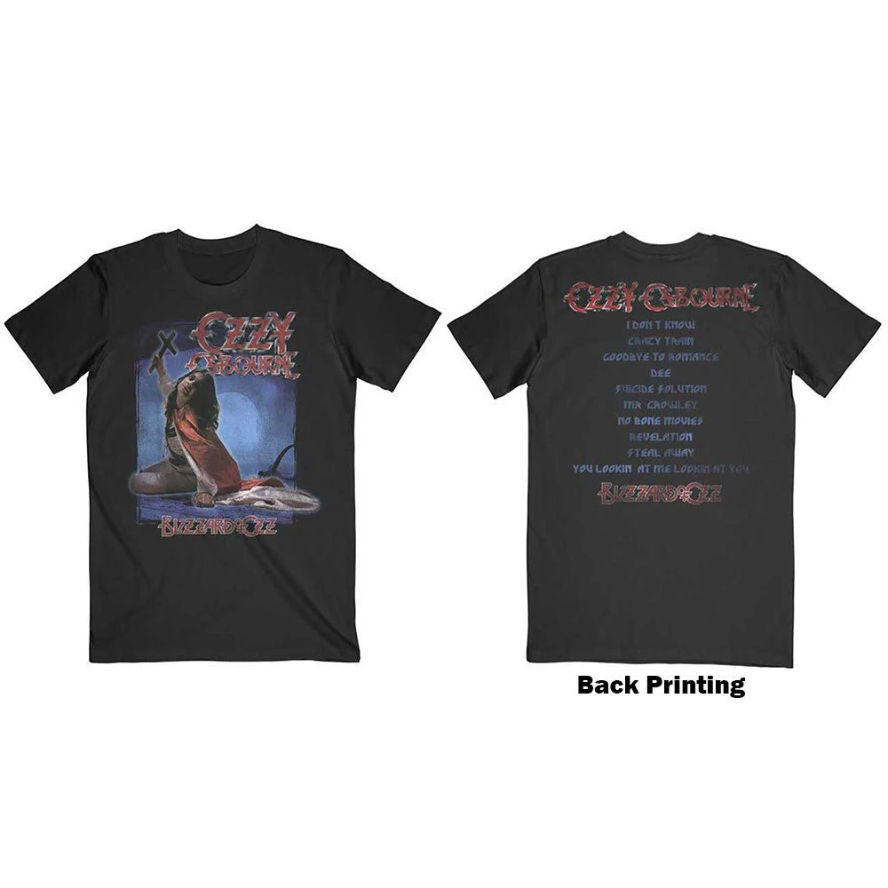 OZZY OSBOURNE UNISEX TEE: BLIZZARD OF OZZ TRACKLIST (BACK PRINT) 2 OZZY OSBOURNE UNISEX TEE: BLIZZARD OF OZZ TRACKLIST (BACK PRINT) - Image 2